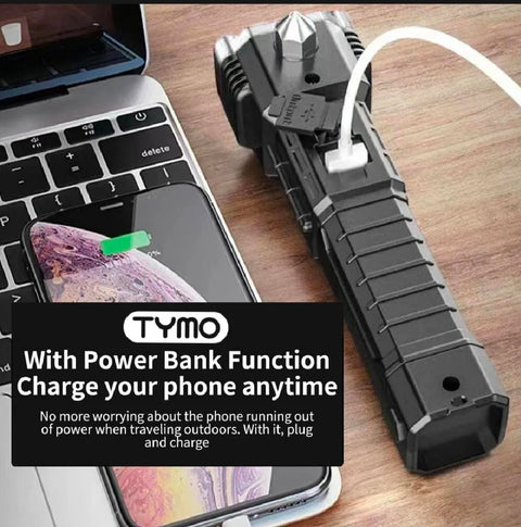 Multi-Functional 8 in 1 Emergency LED torch Light USB Rechargeable
